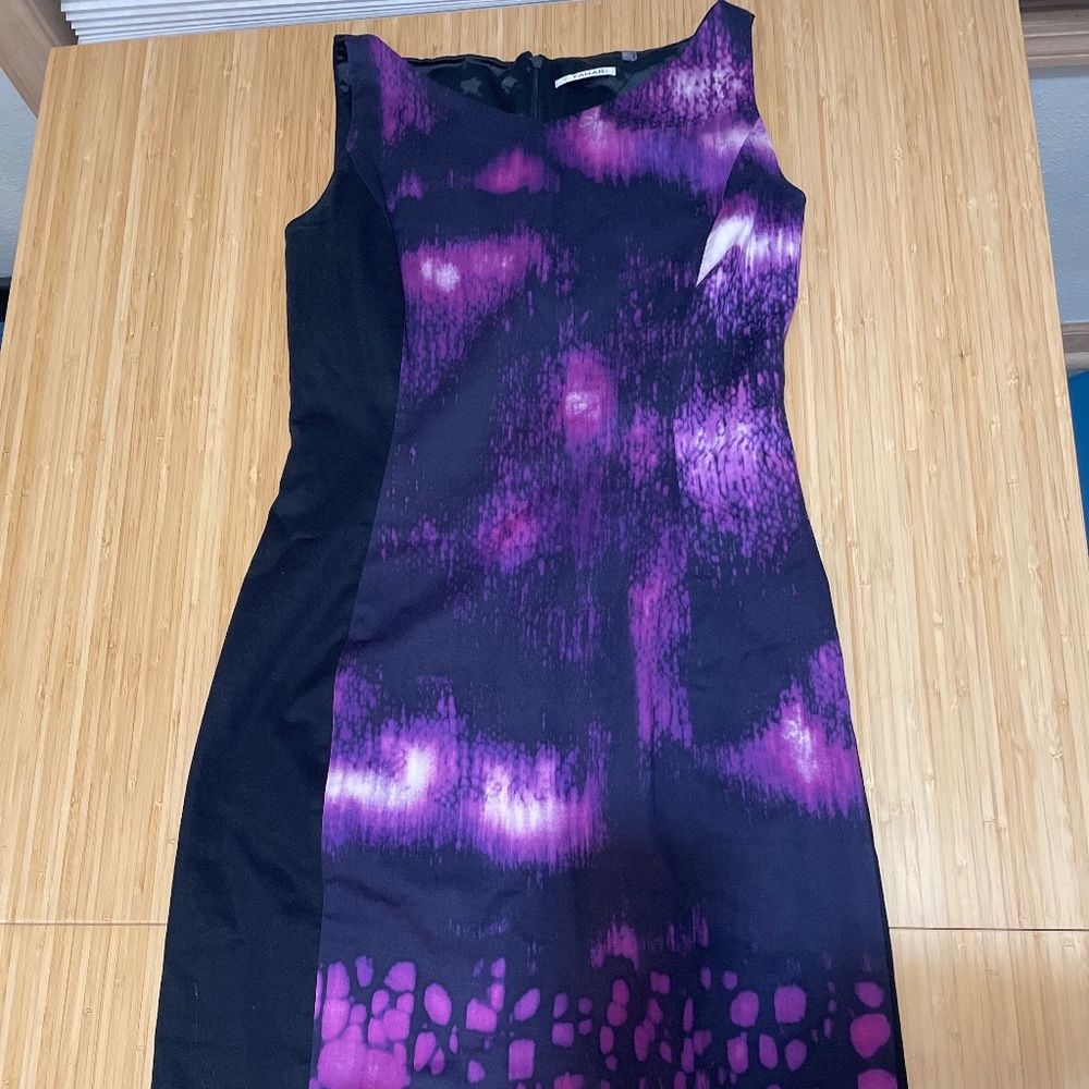 T Tahari Abstract Color Dress Sz 4- Pre-owned